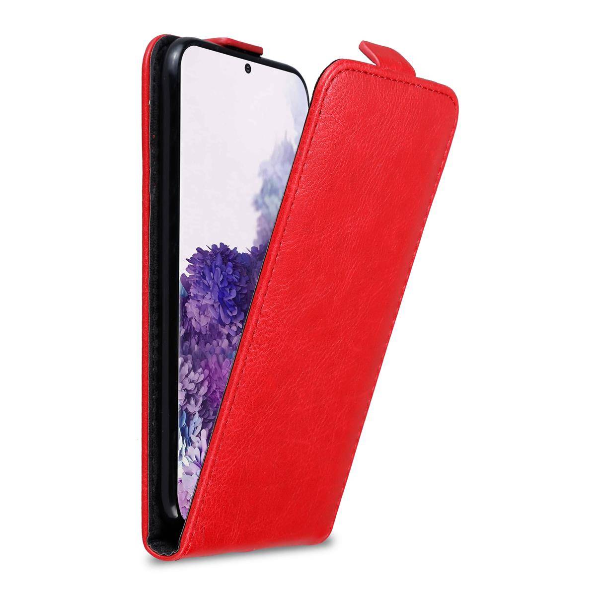 Cadorabo Hülle für Samsung Galaxy S20 Schutz Hülle in Rot Flip Etui Handyhülle Case Cover-0