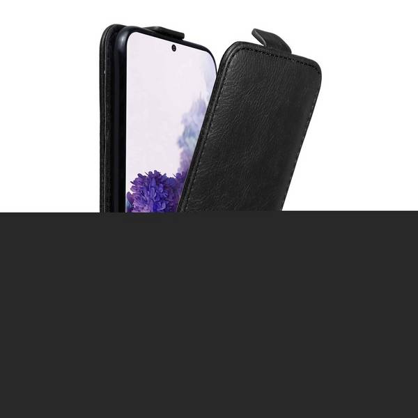 Cadorabo Hülle für Samsung Galaxy S20 Schutz Hülle in Schwarz Flip Etui Handyhülle Case Cover