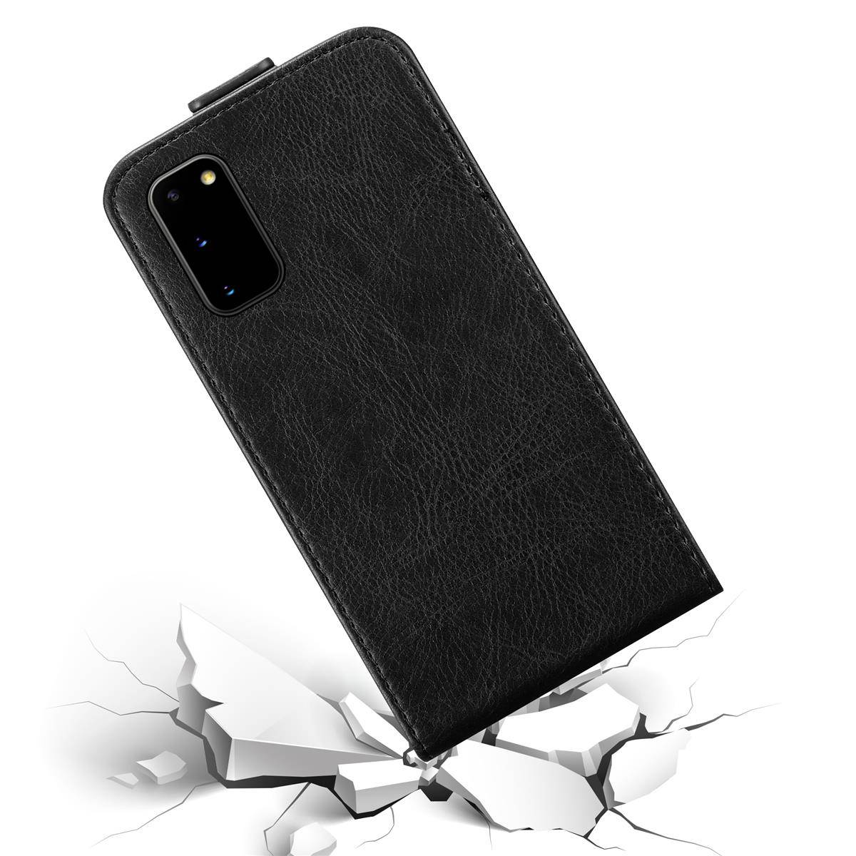 Cadorabo Hülle für Samsung Galaxy S20 Schutz Hülle in Schwarz Flip Etui Handyhülle Case Cover-2