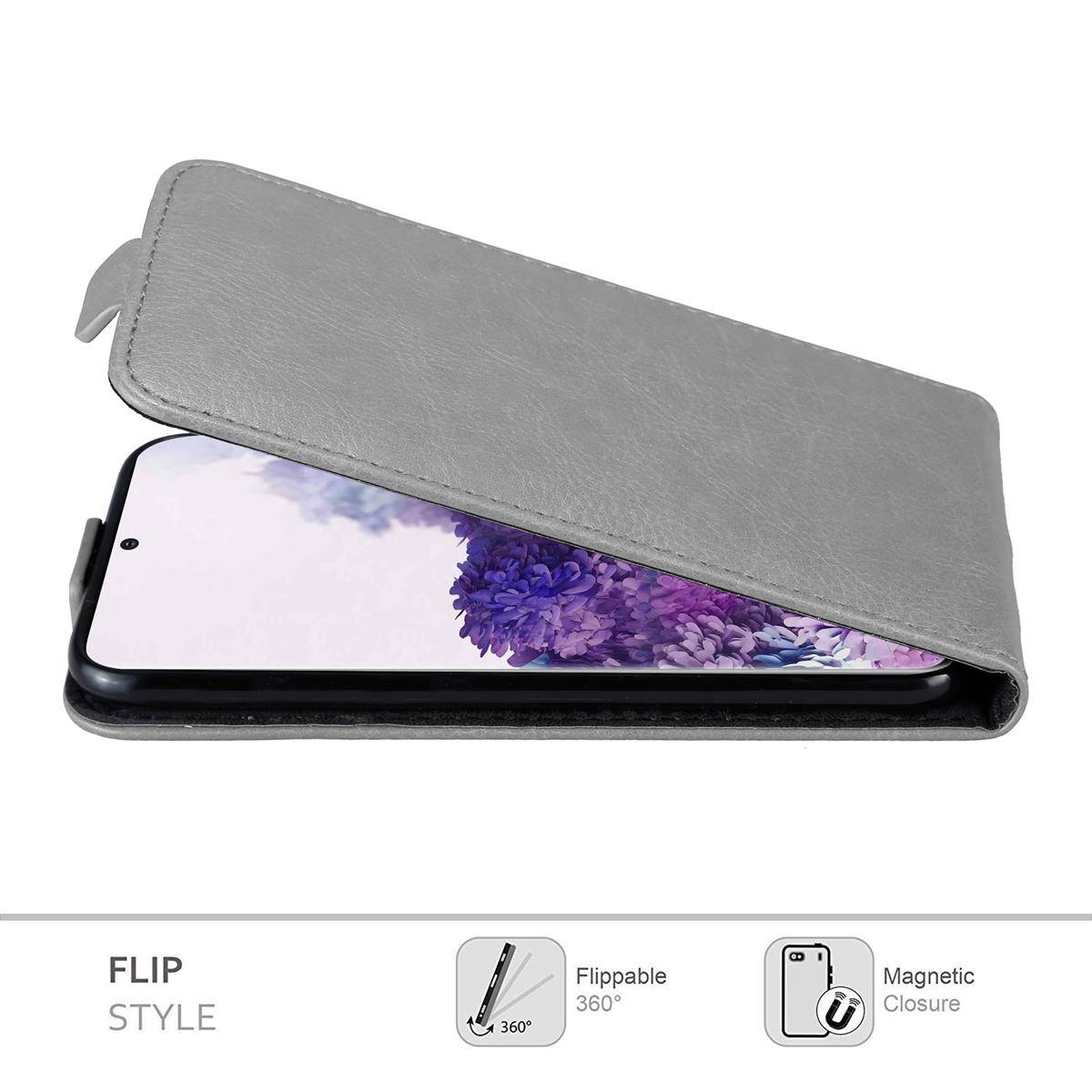 Cadorabo Hülle für Samsung Galaxy S20 Schutz Hülle in Grau Flip Etui Handyhülle Case Cover-2