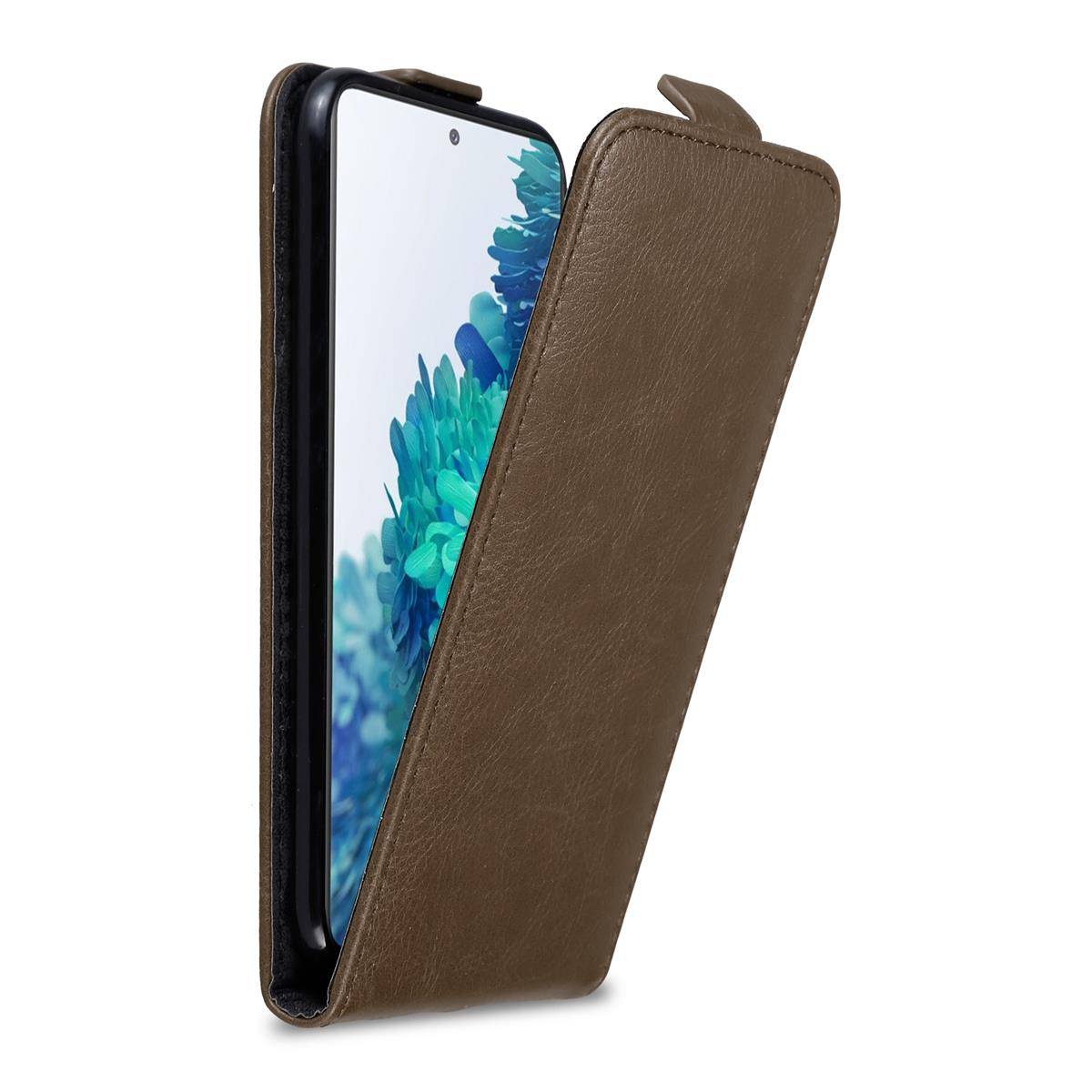 Cadorabo Hülle für Samsung Galaxy S20 FE Schutz Hülle in Braun Flip Etui Handyhülle Case Cover-0