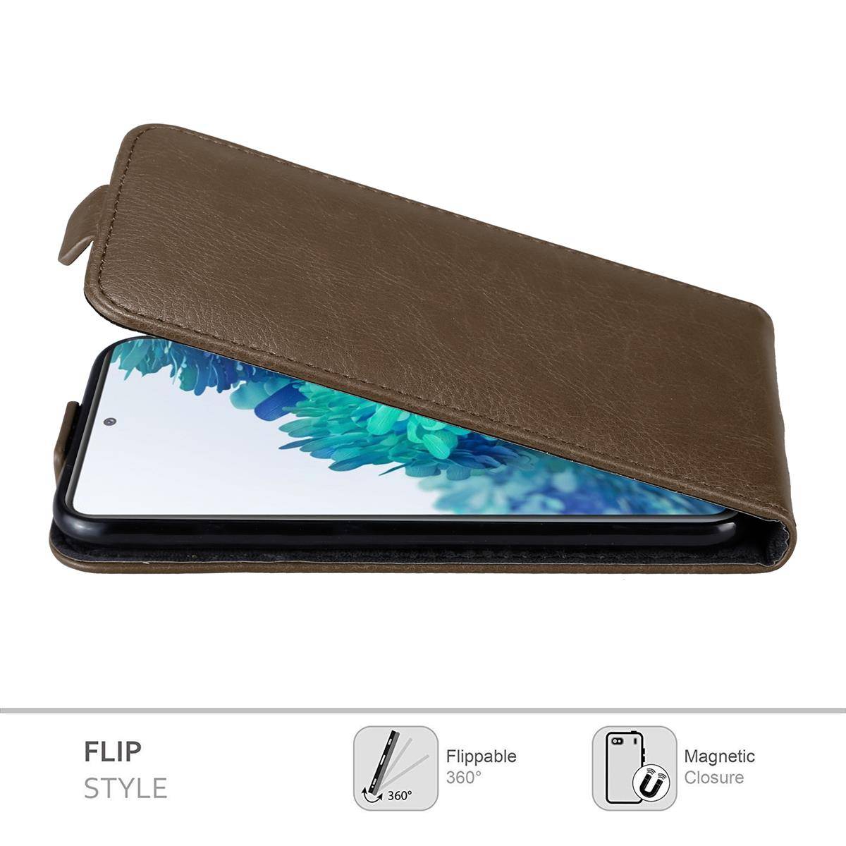 Cadorabo Hülle für Samsung Galaxy S20 FE Schutz Hülle in Braun Flip Etui Handyhülle Case Cover-1