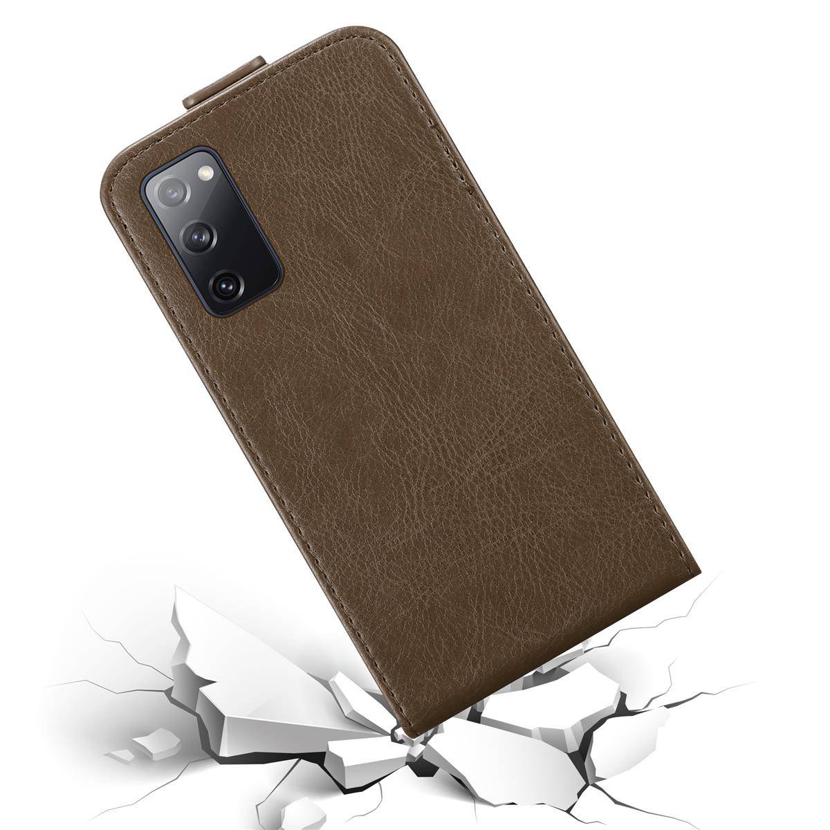 Cadorabo Hülle für Samsung Galaxy S20 FE Schutz Hülle in Braun Flip Etui Handyhülle Case Cover-2