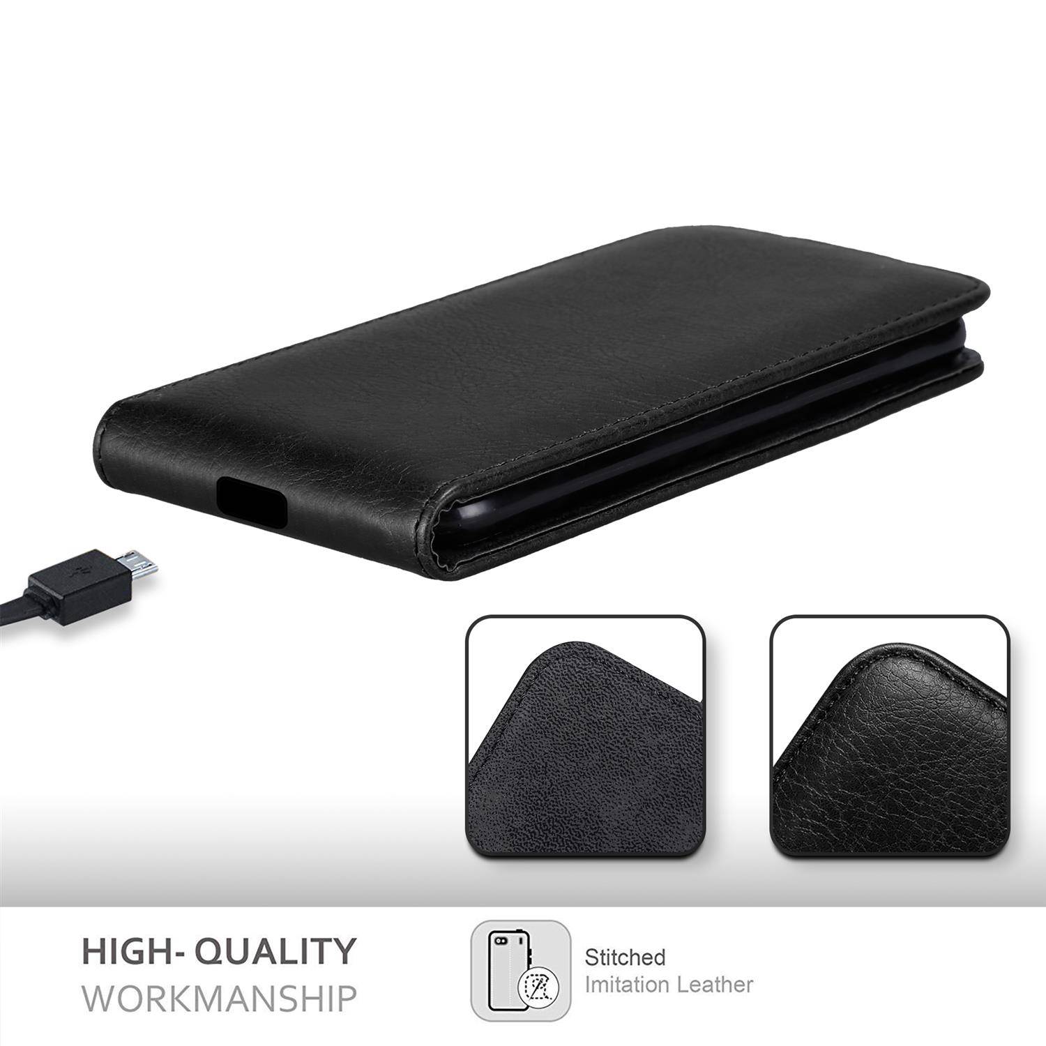 Cadorabo Hülle für Samsung Galaxy S20 FE Schutz Hülle in Schwarz Flip Etui Handyhülle Case Cover-3
