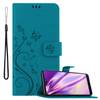 Cadorabo Hülle für Huawei P20 Schutz Hülle in Blau Schutzhülle Handy Hülle Etui Case Blumen Flower