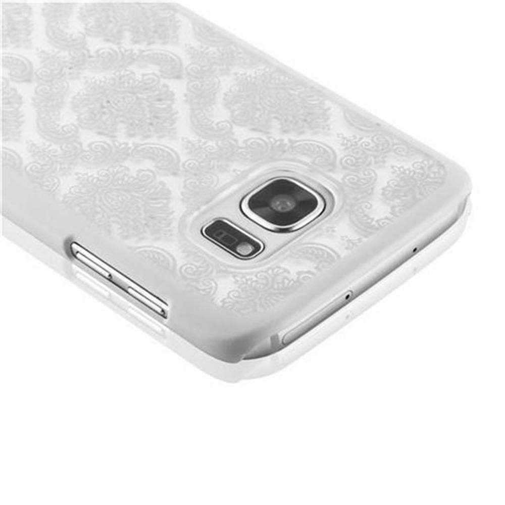 Cadorabo Hülle für Samsung Galaxy S7 Schutz Hülle in Weiß Hard Case Schutzhülle Blumen Etui Handyhülle-4