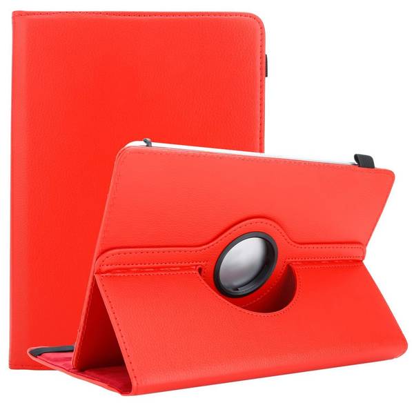 Cadorabo Hülle für 8" Tablets Schutzhülle in Rot 360 Grad Tablet Hülle Etui Cover Case