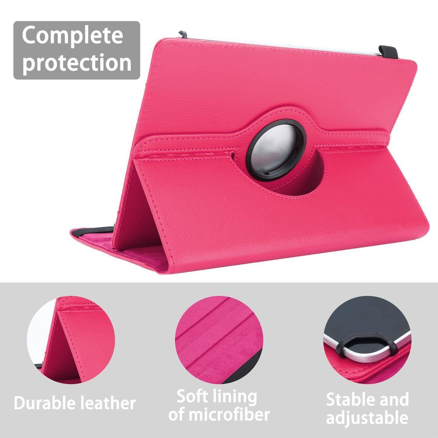 Cadorabo Hülle für 7" Tablets Schutzhülle in Rosa 360 Grad Tablet Hülle Etui Cover Case-3