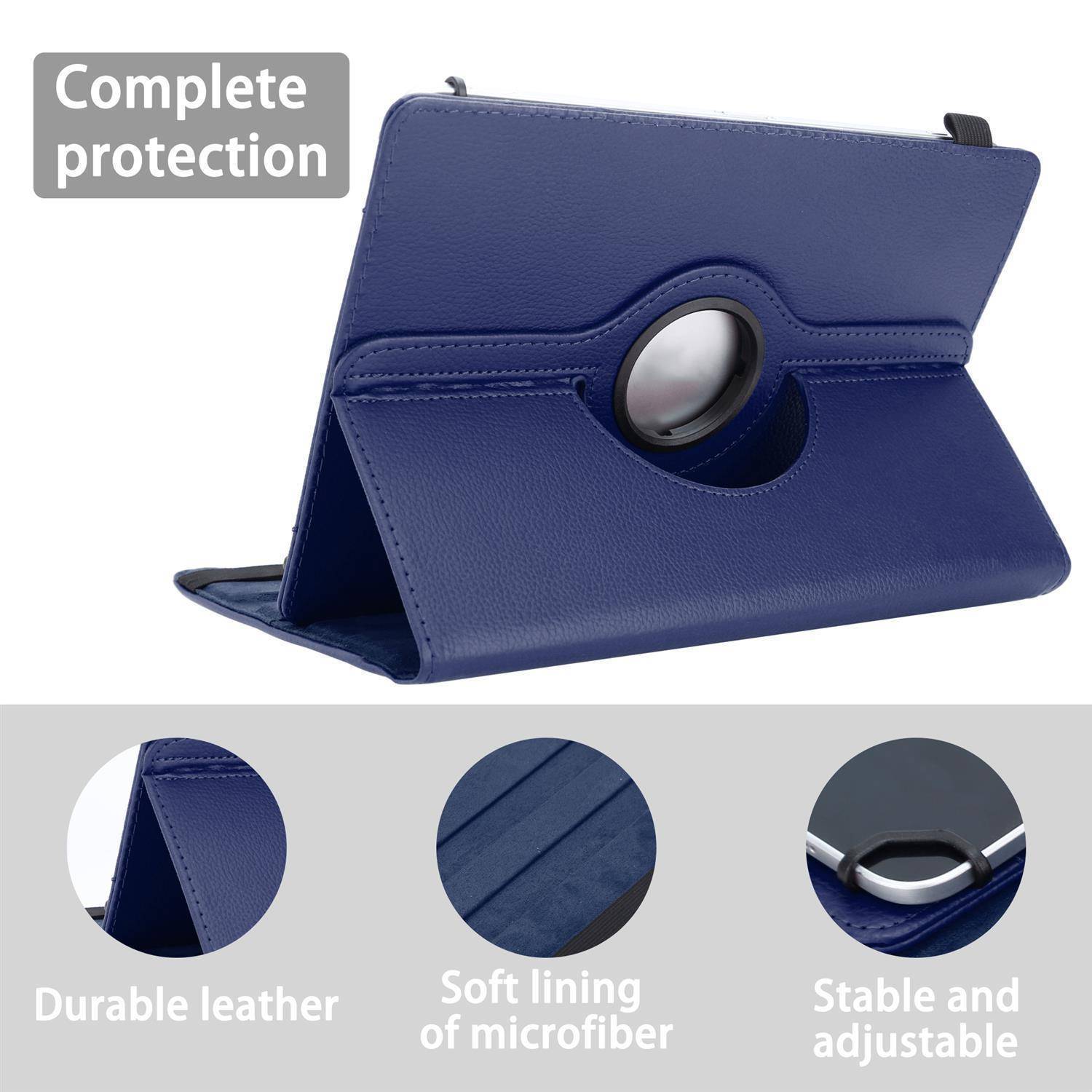 Cadorabo Hülle für Kindle FIRE HD 8 2017 / 2018 (7. und 8. Gen.) Schutzhülle in Blau 360 Grad Tablet Hülle Etui Cover-3