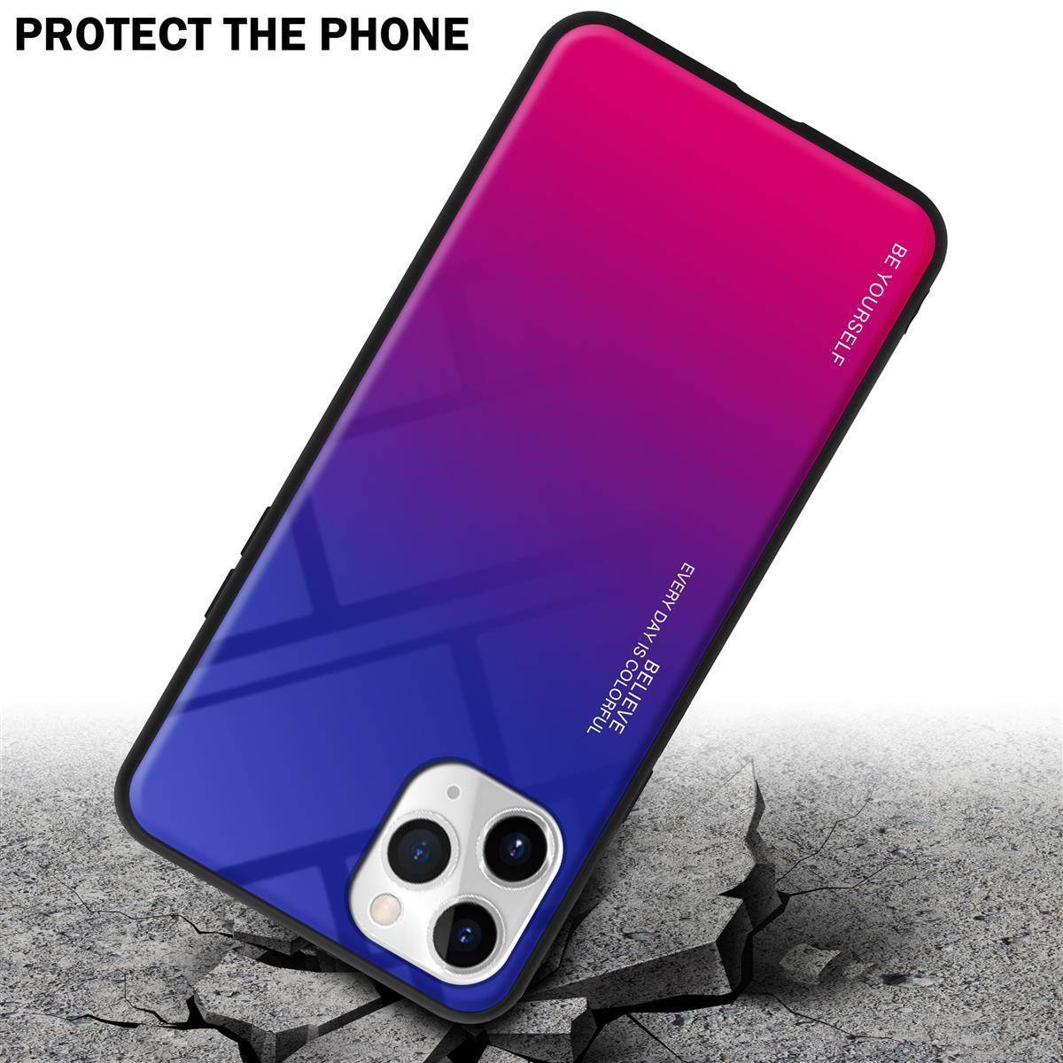 Cadorabo Hülle für Apple iPhone 11 PRO MAX Schutz Hülle in Schwarz Handyhülle TPU Etui Cover Case Tempered Glas-2