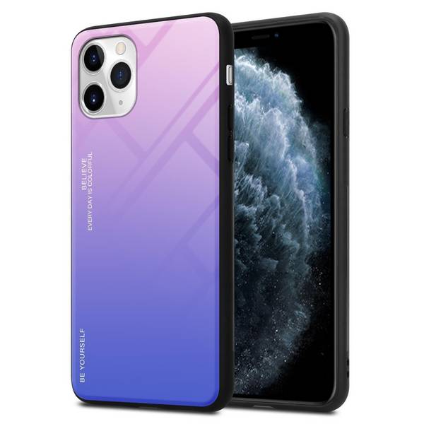 Cadorabo Hülle für Apple iPhone 11 PRO Schutz Hülle in Schwarz Handyhülle TPU Etui Cover Case Tempered Glas