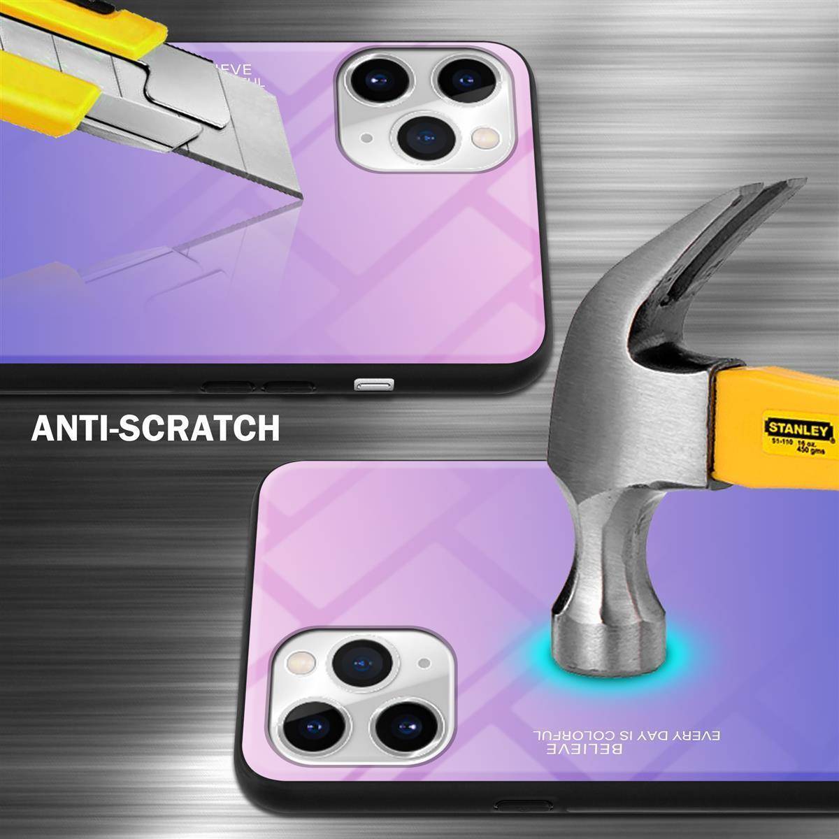 Cadorabo Hülle für Apple iPhone 11 PRO MAX Schutz Hülle in Schwarz Handyhülle TPU Etui Cover Case Tempered Glas-1