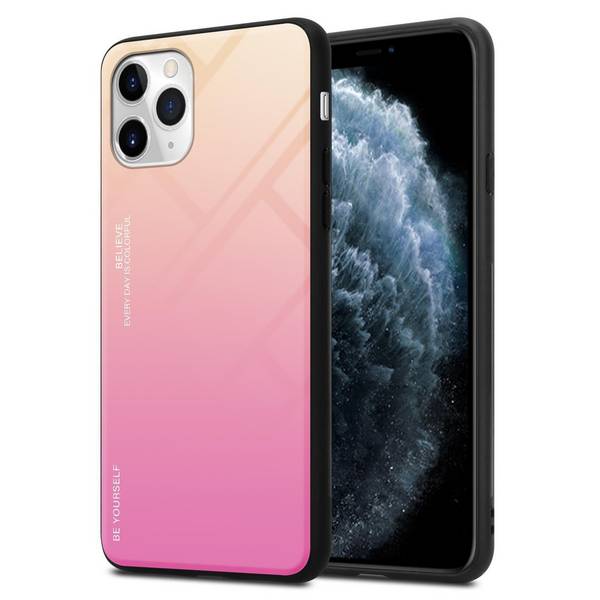 Cadorabo Hülle für Apple iPhone 11 PRO Schutz Hülle in Schwarz Handyhülle TPU Etui Cover Case Tempered Glas