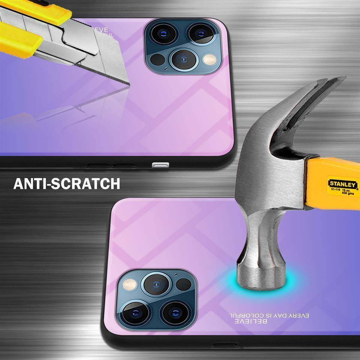 Cadorabo Hülle für Apple iPhone 13 PRO MAX Schutz Hülle in Schwarz Handyhülle TPU Etui Cover Case Tempered Glas-1