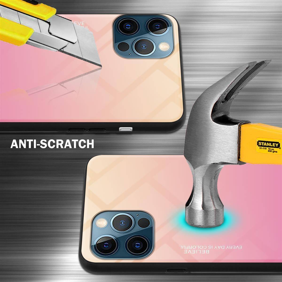 Cadorabo Hülle für Apple iPhone 13 Schutz Hülle in Schwarz Handyhülle TPU Etui Cover Case Tempered Glas-1
