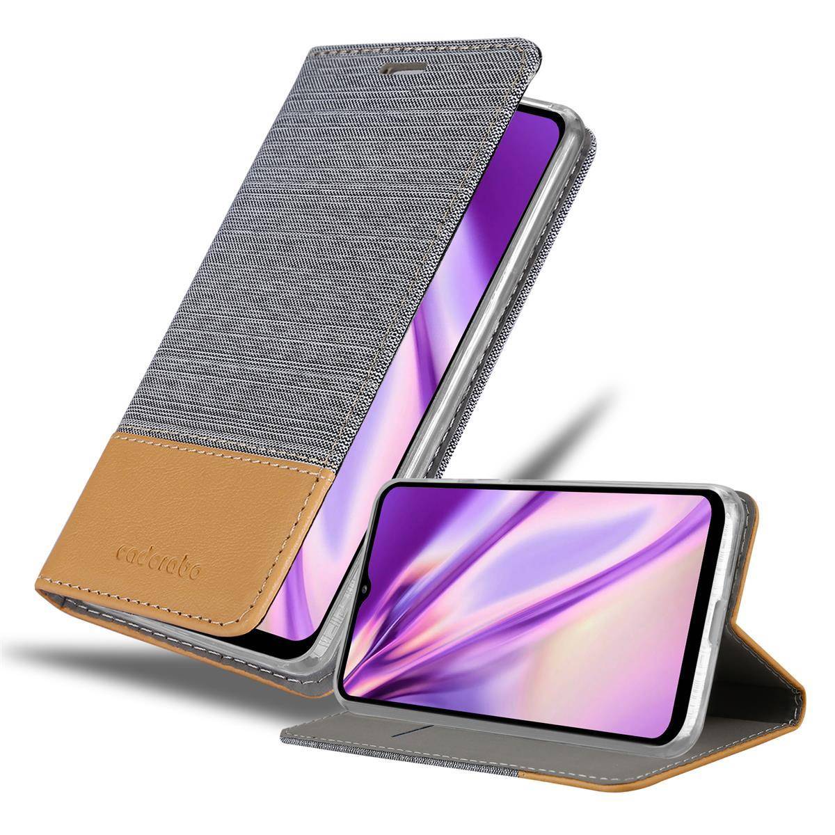 Cadorabo Hülle für Samsung Galaxy A32 5G Schutzhülle in Grau Handy Hülle Etui Book Case Cover-0