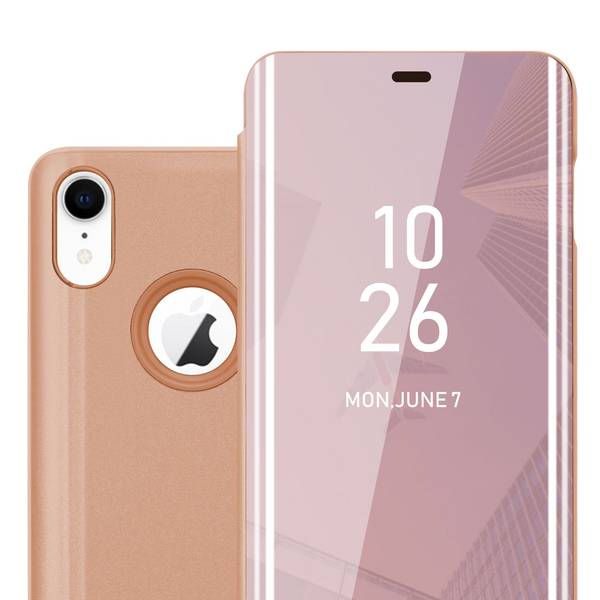Cadorabo Handyhülle für Apple iPhone XR in Pink Cover Backcover Schutzhülle Book Case Booklet