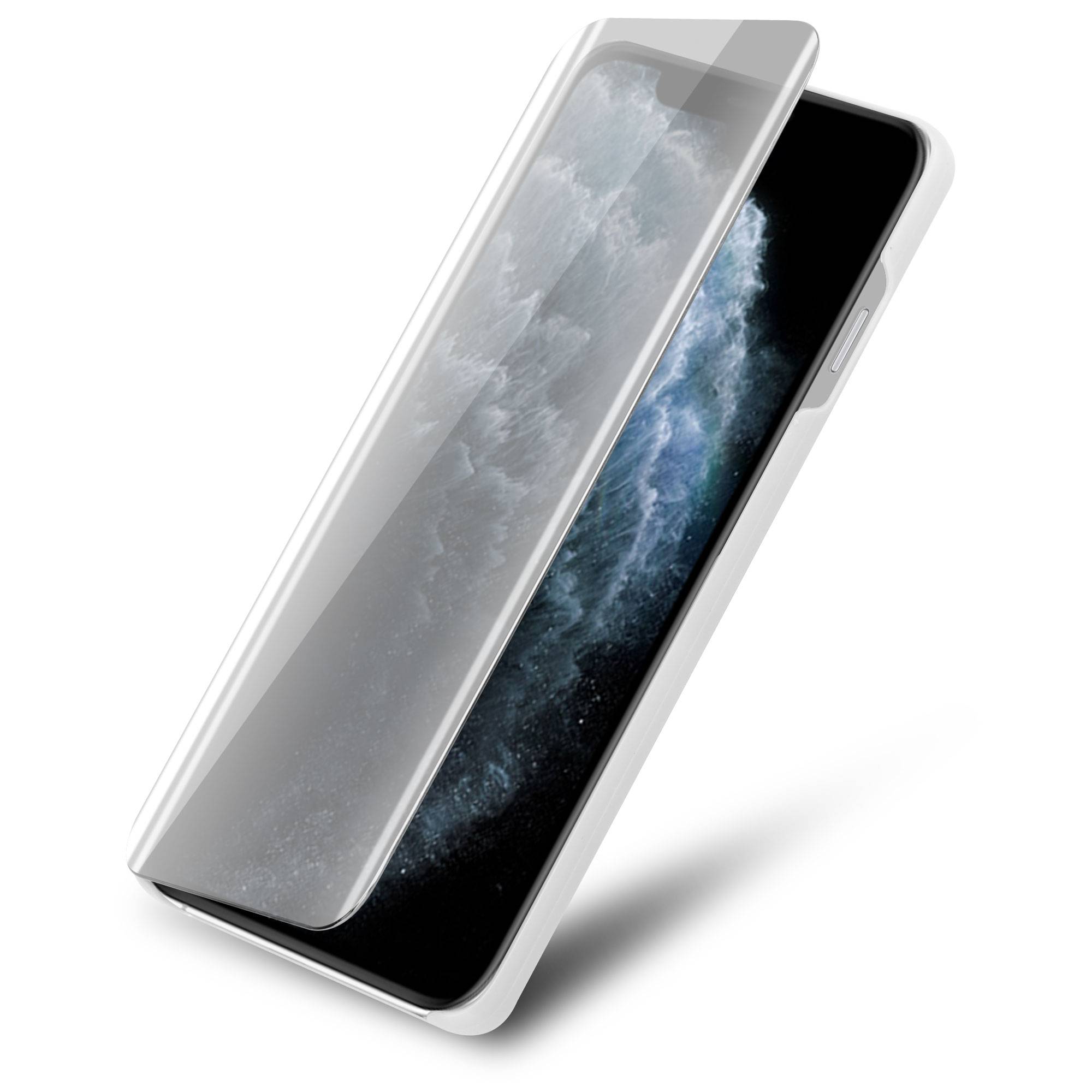 Cadorabo Handyhülle für Apple iPhone 11 PRO MAX in Silber Cover Backcover Schutzhülle Book Case Booklet-2