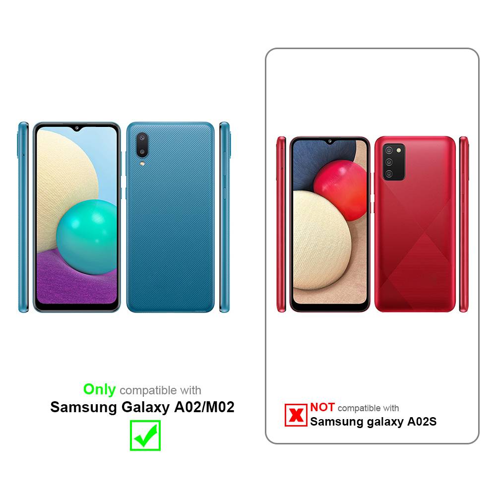 Cadorabo Handytasche mit Gürtelclip kompatibel mit Samsung Galaxy A02 / M02 Hülle in Schwarz - Schutzhülle mit-1