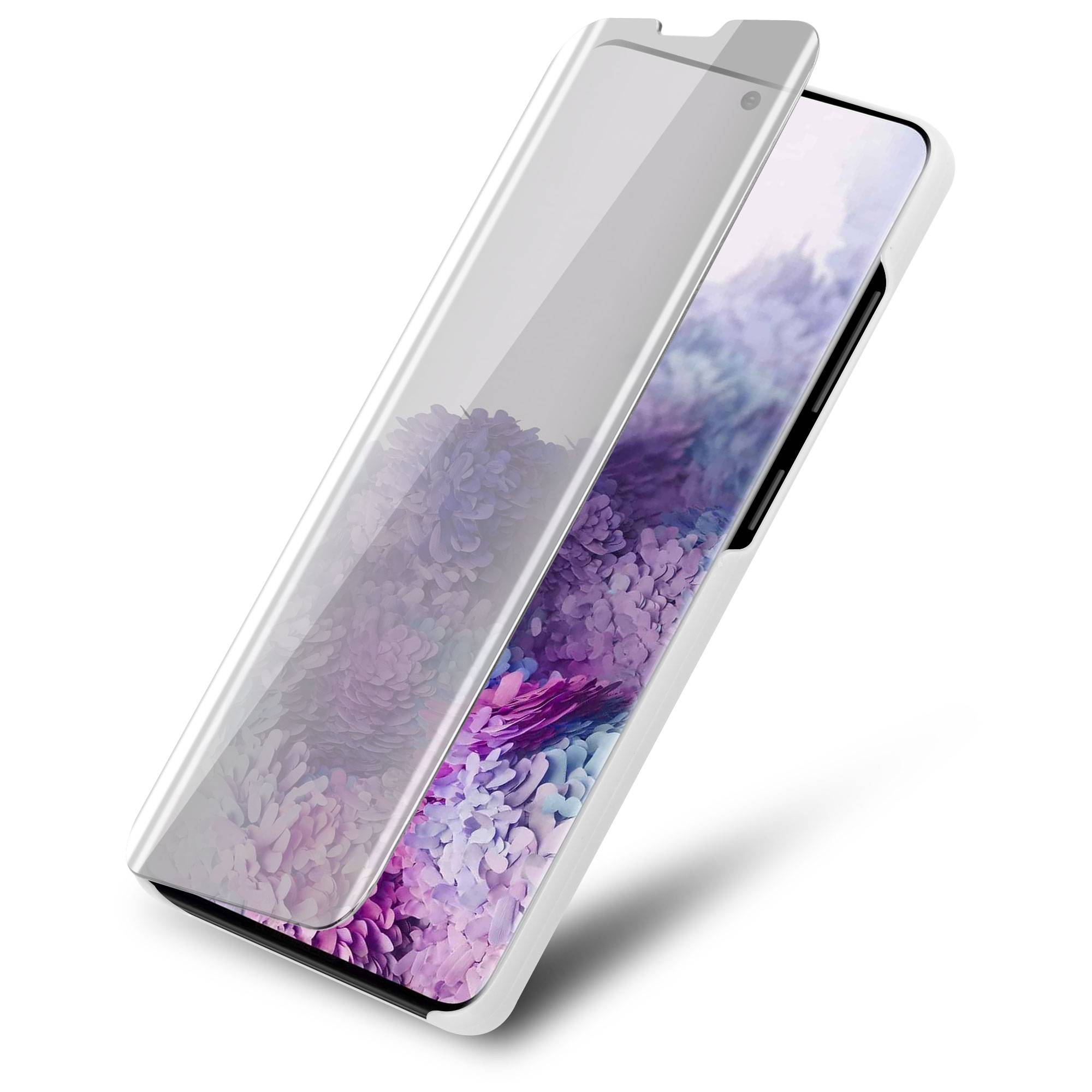 Cadorabo Handyhülle für Samsung Galaxy S20 in Silber Cover Backcover Schutzhülle Book Case Booklet-2