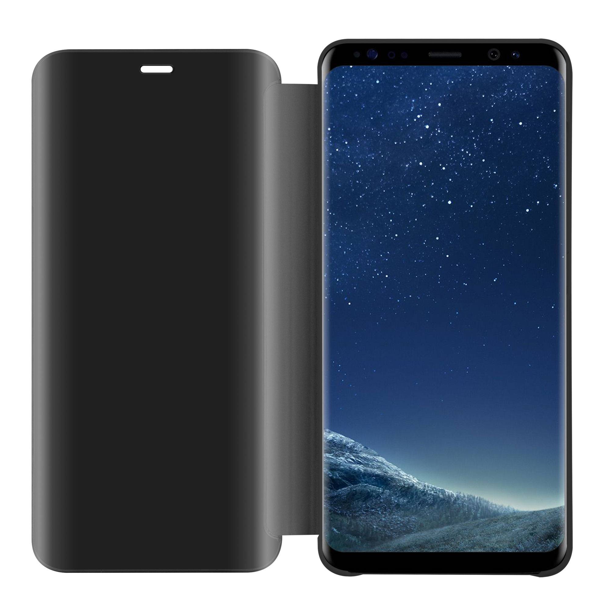 Cadorabo Handyhülle für Samsung Galaxy S8 in Schwarz Cover Backcover Schutzhülle Book Case Booklet-2