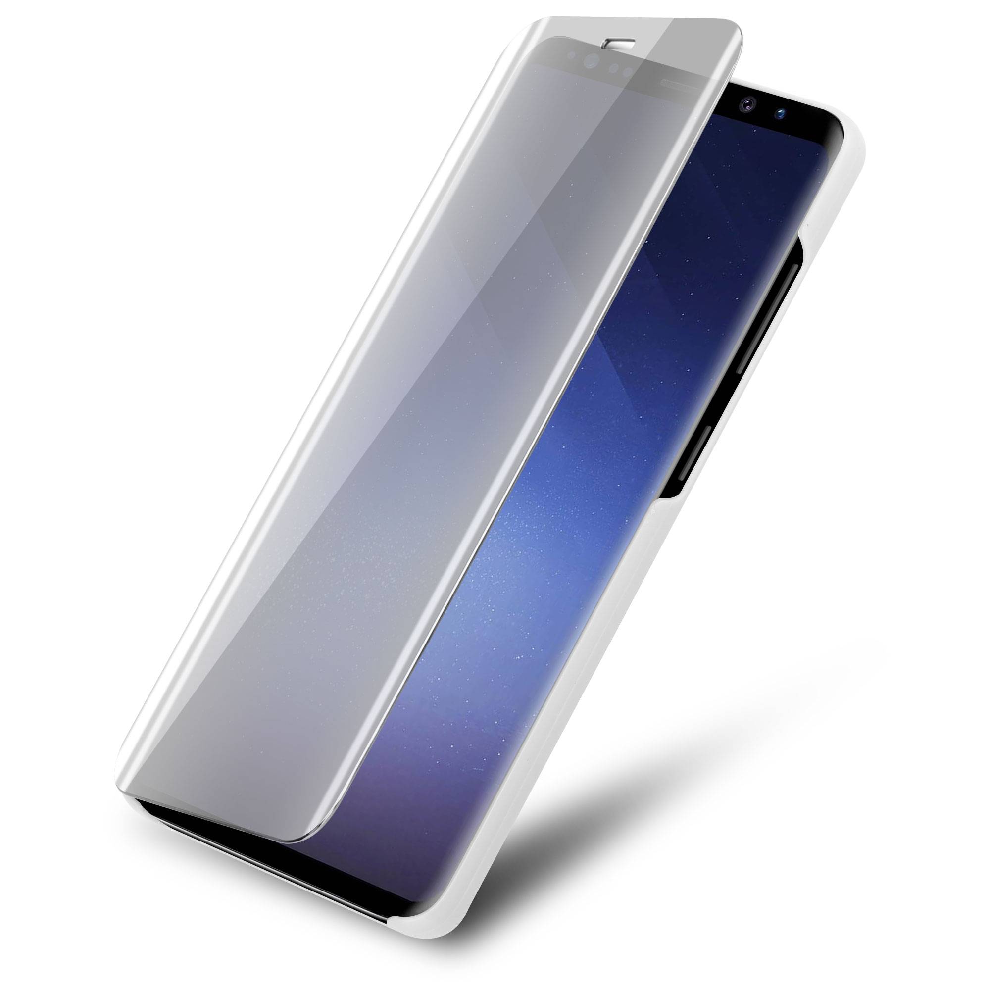 Cadorabo Handyhülle für Samsung Galaxy S9 in Silber Cover Backcover Schutzhülle Book Case Booklet-3
