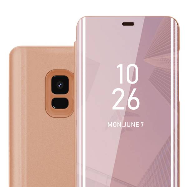 Cadorabo Handyhülle für Samsung Galaxy S9 in Pink Cover Backcover Schutzhülle Book Case Booklet