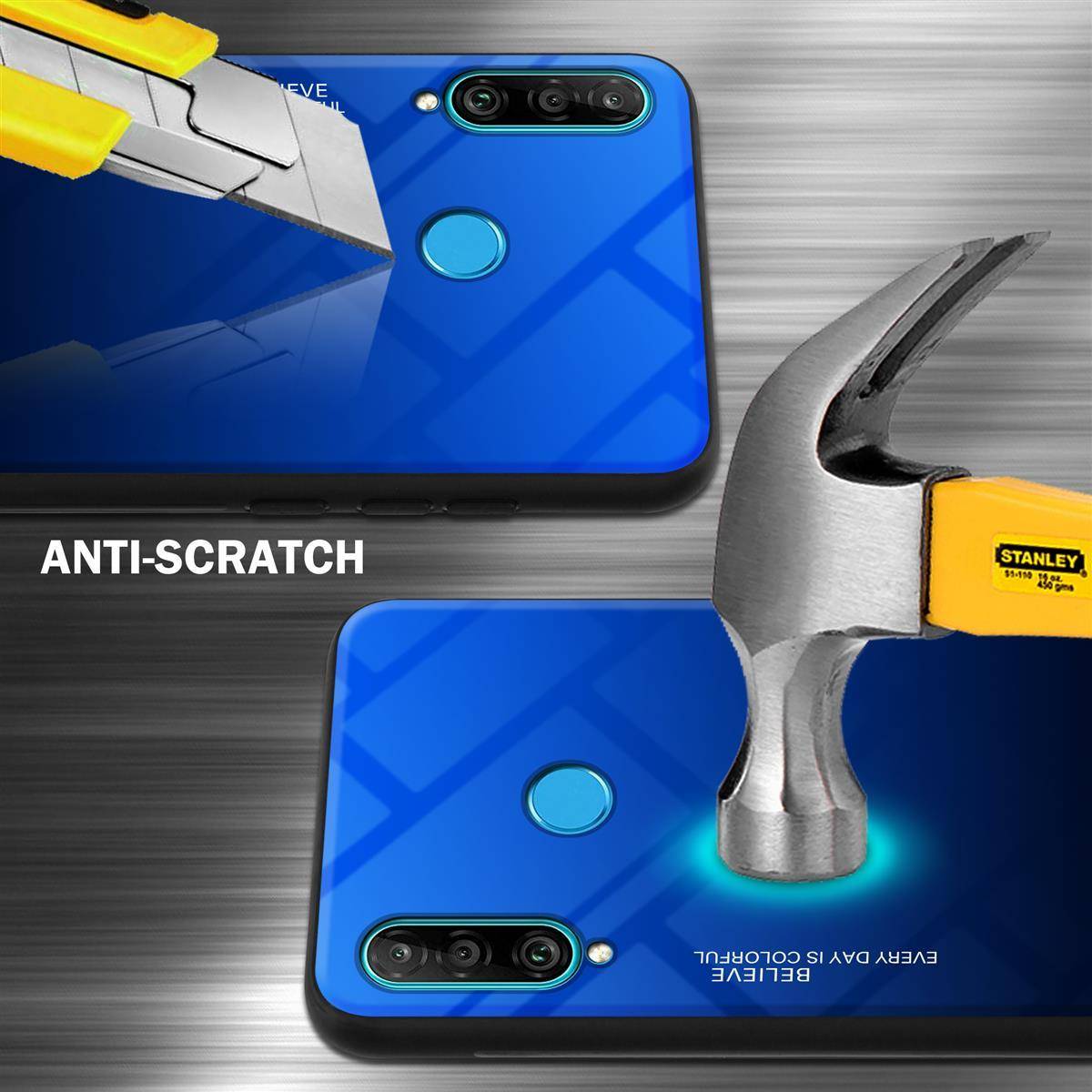 Cadorabo Hülle für Huawei P30 LITE Schutz Hülle in Schwarz Handyhülle TPU Etui Cover Case Tempered Glas-2