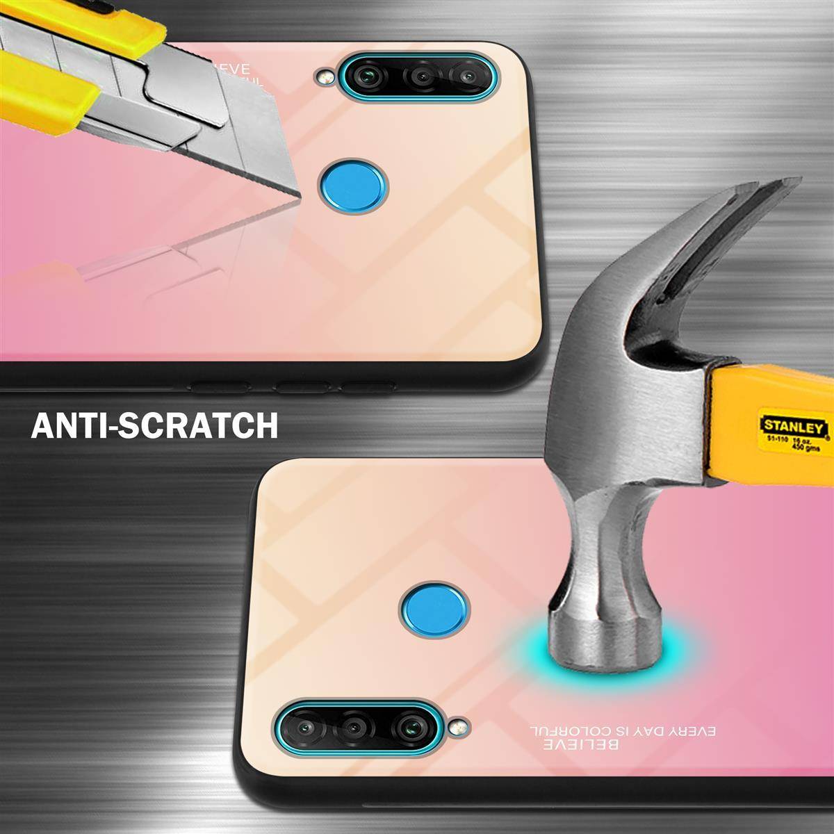 Cadorabo Hülle für Huawei P30 LITE Schutz Hülle in Schwarz Handyhülle TPU Etui Cover Case Tempered Glas-2