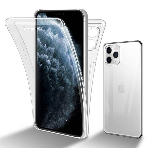 Cadorabo Schutzhülle für Apple iPhone 11 PRO MAX Hülle in natur 360° Etui Full Body Handyhülle Cover Case