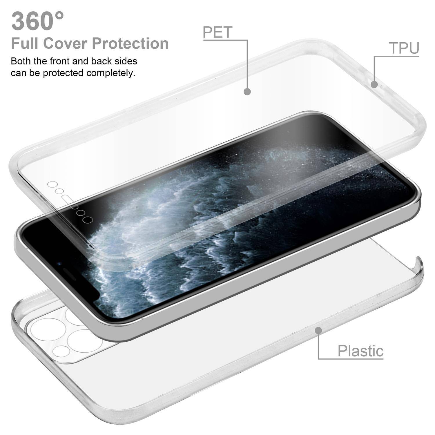 Cadorabo Schutzhülle für Apple iPhone 11 PRO MAX Hülle in natur 360° Etui Full Body Handyhülle Cover Case-1