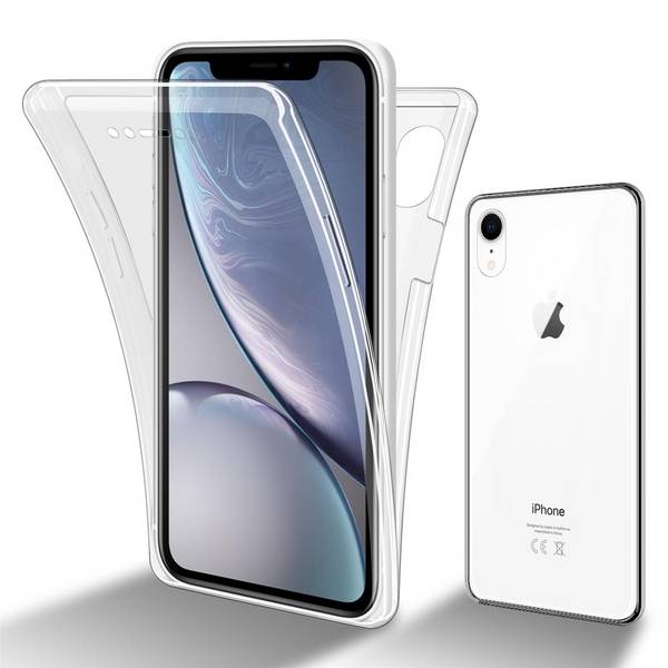 Cadorabo Schutzhülle für Apple iPhone XR Hülle in natur 360° Etui Full Body Handyhülle Cover Case