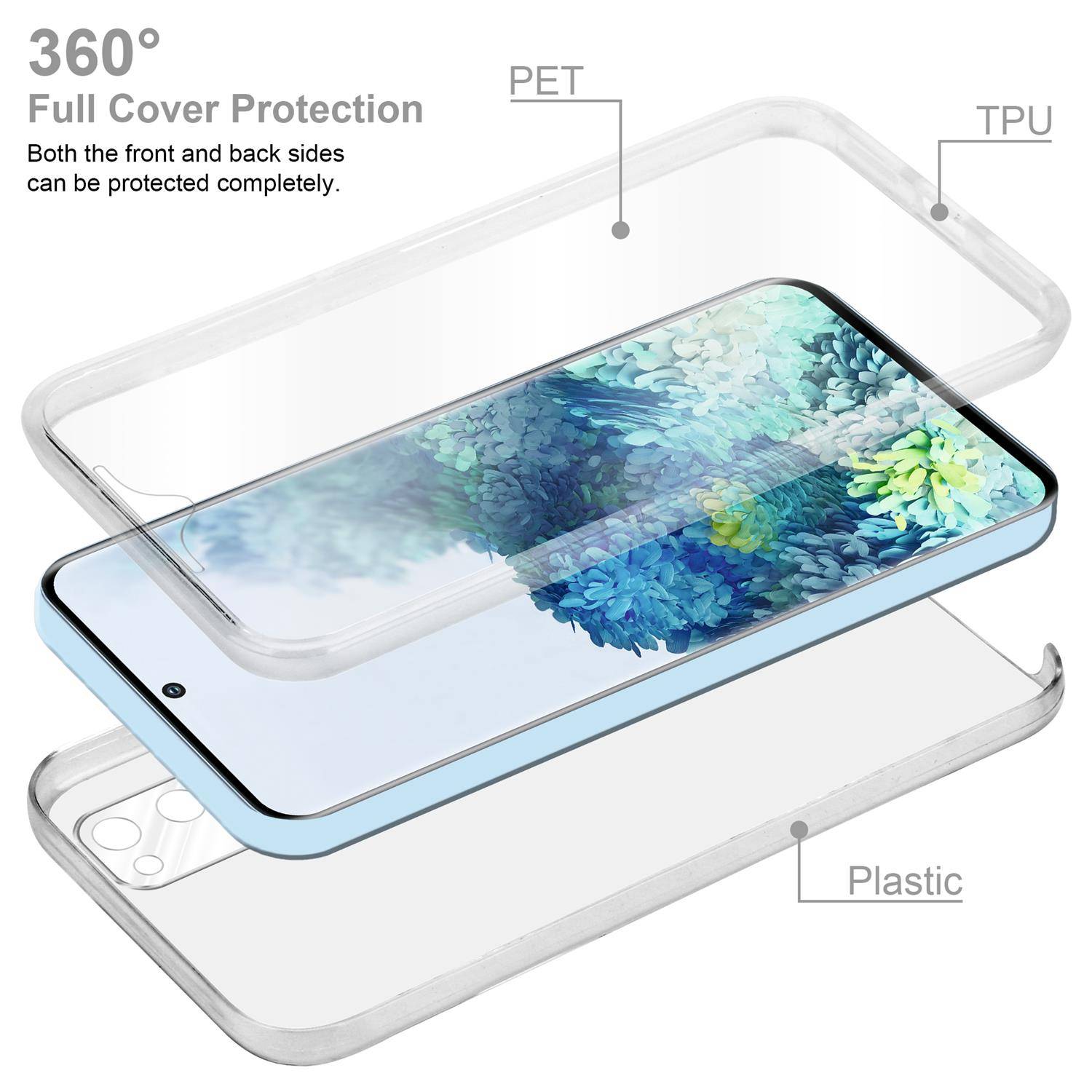 Cadorabo Schutzhülle für Samsung Galaxy S20 FE Hülle in natur 360° Etui Full Body Handyhülle Cover Case-1