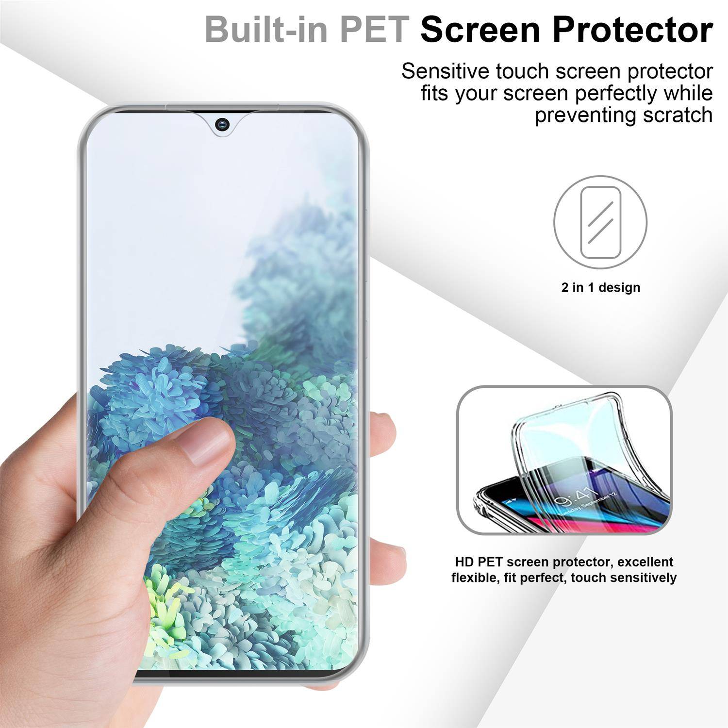 Cadorabo Schutzhülle für Samsung Galaxy S20 FE Hülle in natur 360° Etui Full Body Handyhülle Cover Case-3
