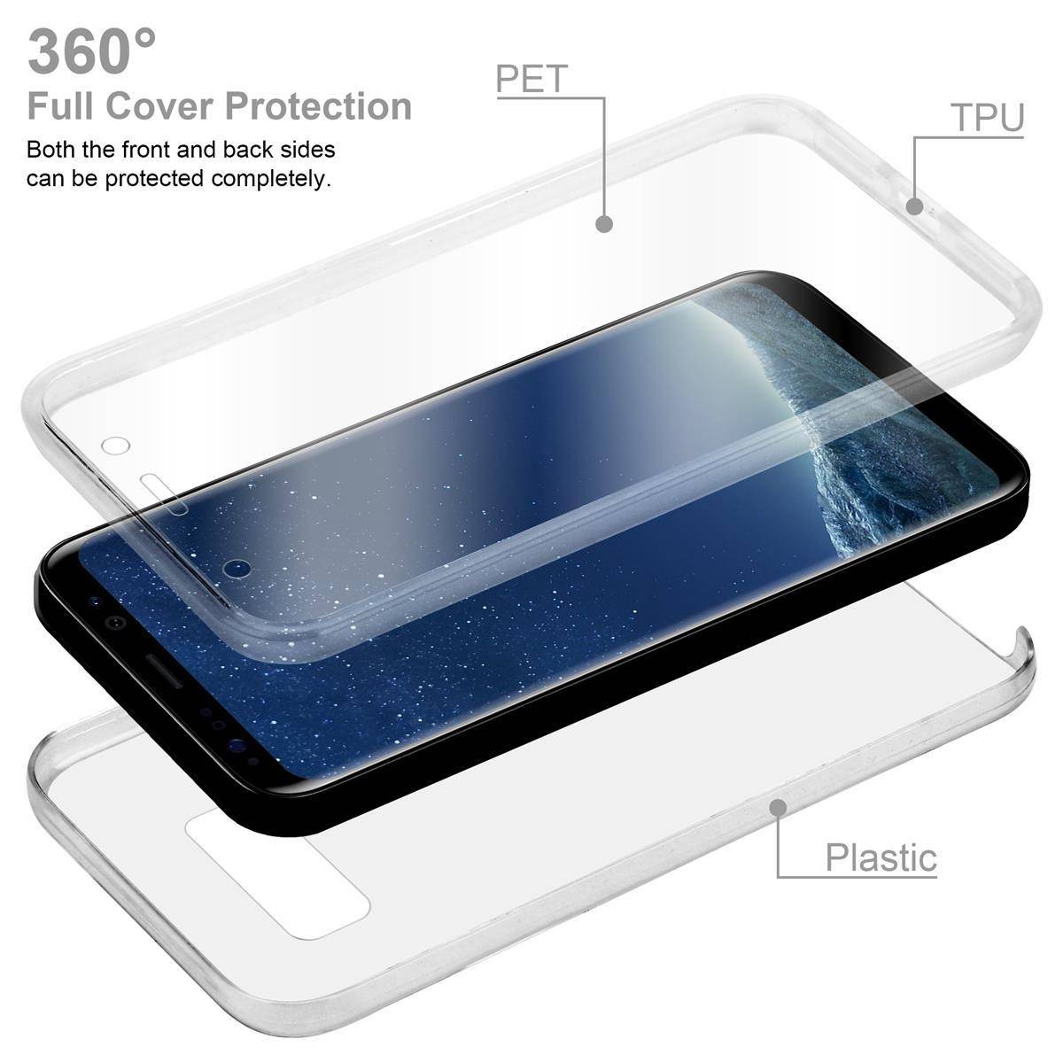 Cadorabo Schutzhülle für Samsung Galaxy S8 Hülle in natur 360° Etui Full Body Handyhülle Cover Case-2