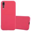 Cadorabo Hülle für Huawei P20 PRO / P20 PLUS Schutzhülle in Rot Handyhülle TPU Silikon Etui Case Cover
