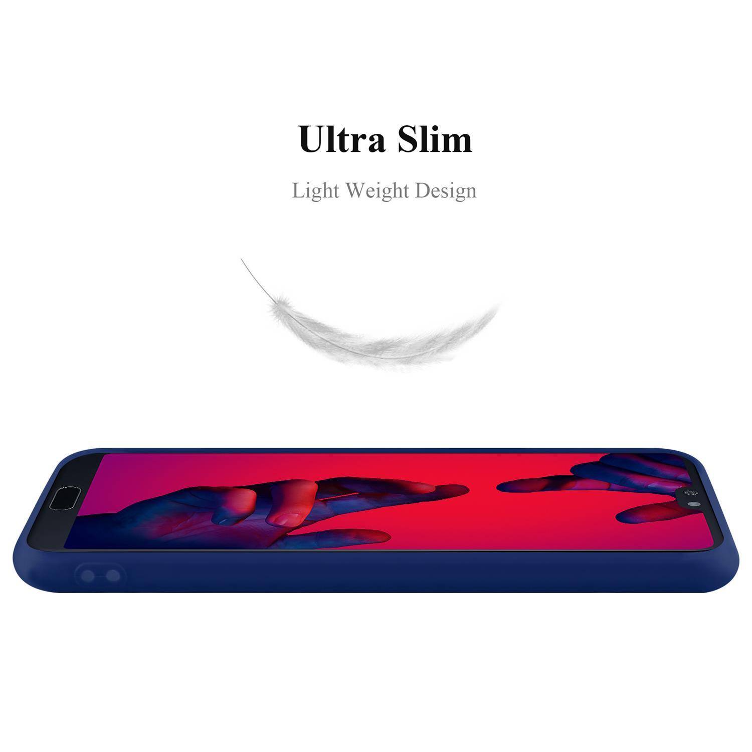 Cadorabo Hülle für Huawei P20 PRO / P20 PLUS Schutzhülle in Blau Handyhülle TPU Silikon Etui Case Cover-3