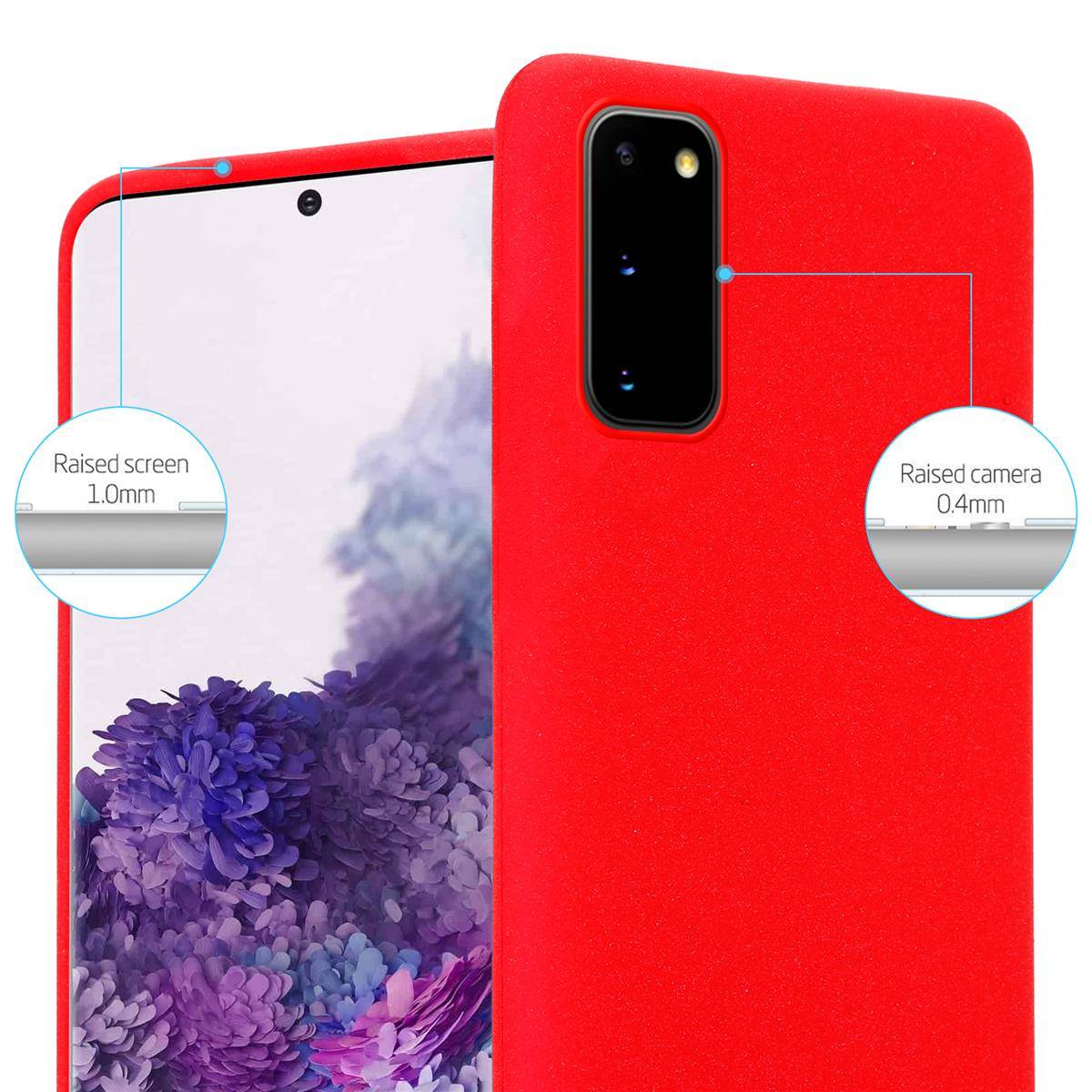 Cadorabo Schutzhülle für Samsung Galaxy S20 Hülle in Rot Handyhülle TPU Etui Cover Case-1