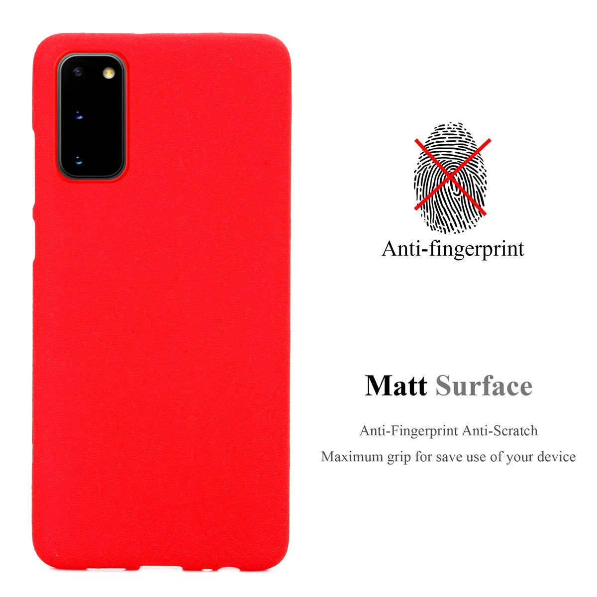 Cadorabo Schutzhülle für Samsung Galaxy S20 Hülle in Rot Handyhülle TPU Etui Cover Case-2