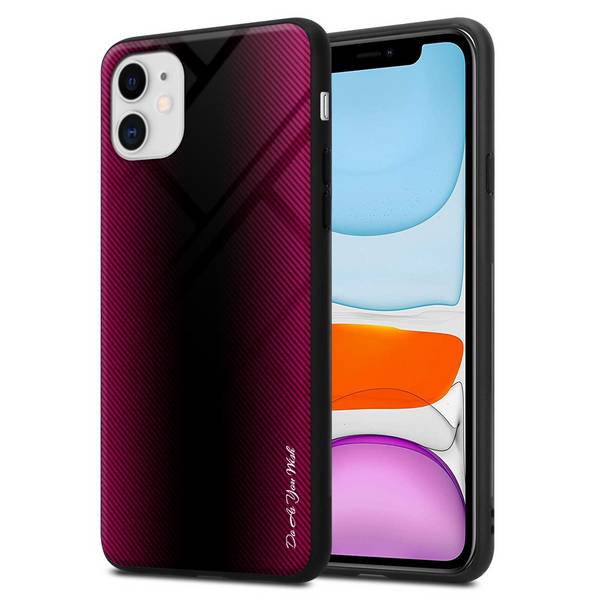 Cadorabo Hülle für Apple iPhone 11 Schutz Hülle in Pink Handyhülle TPU Etui Cover Case Tempered Glas