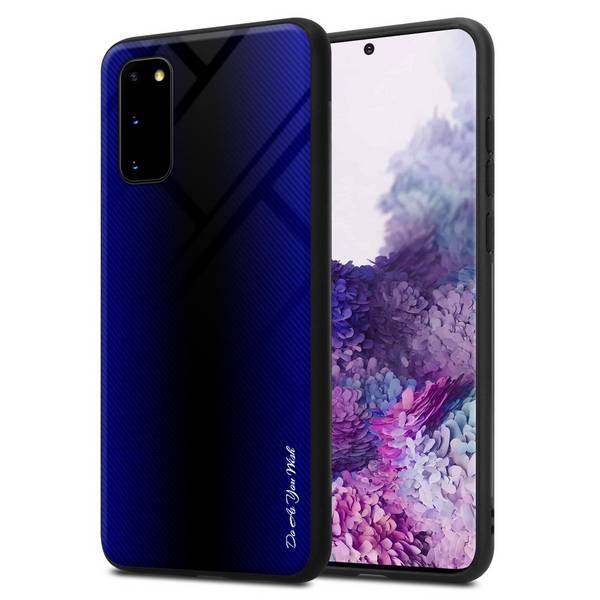 Cadorabo Hülle für Samsung Galaxy S20 Schutz Hülle in Lila Handyhülle TPU Etui Cover Case Tempered Glas