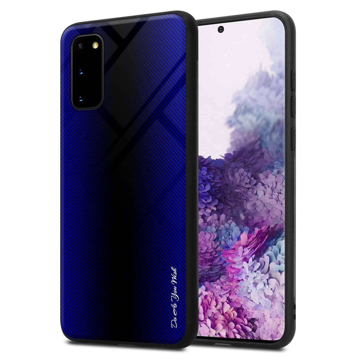 Cadorabo Hülle für Samsung Galaxy S20 Schutz Hülle in Lila Handyhülle TPU Etui Cover Case Tempered Glas-0