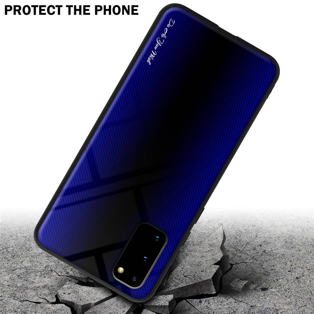 Cadorabo Hülle für Samsung Galaxy S20 Schutz Hülle in Lila Handyhülle TPU Etui Cover Case Tempered Glas-2