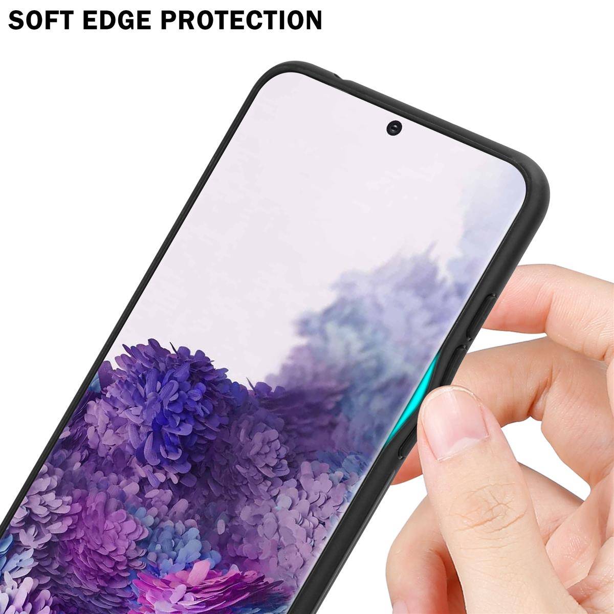 Cadorabo Hülle für Samsung Galaxy S20 Schutz Hülle in Lila Handyhülle TPU Etui Cover Case Tempered Glas-3