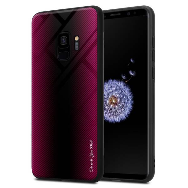 Cadorabo Hülle für Samsung Galaxy S9 Schutz Hülle in Pink Handyhülle TPU Etui Cover Case Tempered Glas