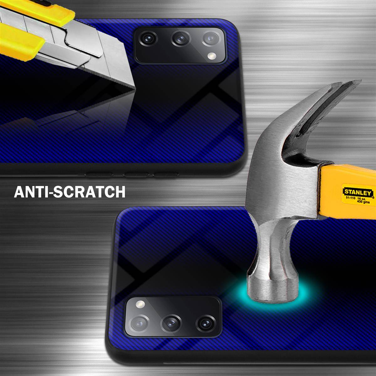 Cadorabo Hülle für Samsung Galaxy S20 FE Schutz Hülle in Lila Handyhülle TPU Etui Cover Case Tempered Glas-1
