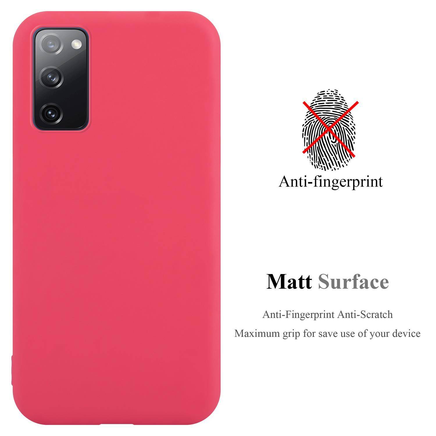 Cadorabo Hülle für Samsung Galaxy S20 FE Schutzhülle in Rot Handyhülle TPU Silikon Etui Case Cover-1