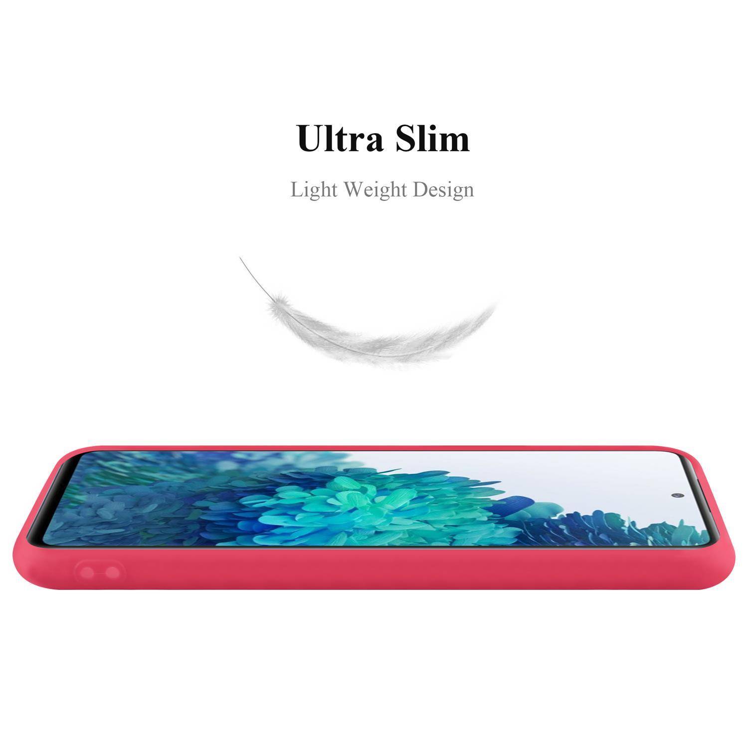 Cadorabo Hülle für Samsung Galaxy S20 FE Schutzhülle in Rot Handyhülle TPU Silikon Etui Case Cover-2