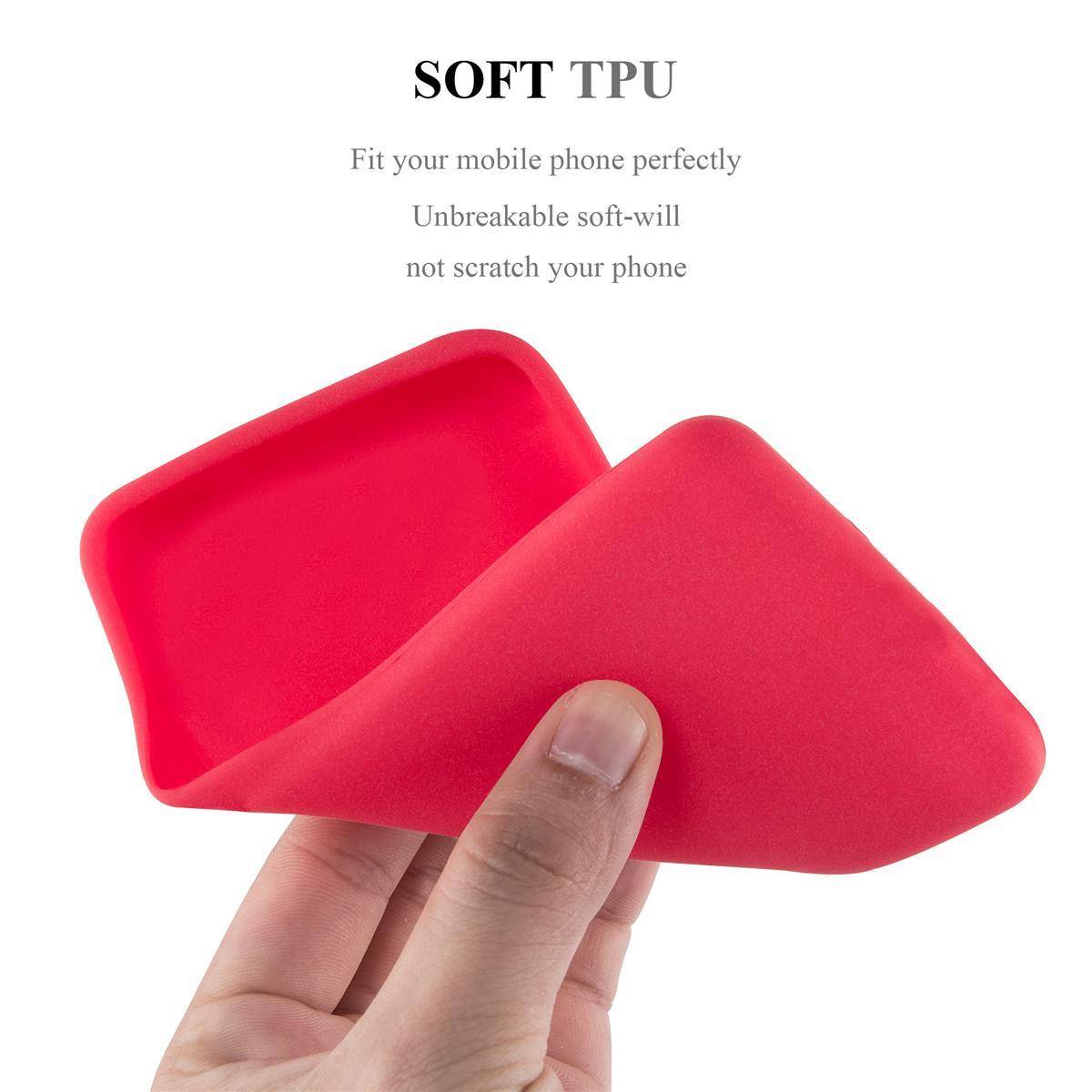 Cadorabo Hülle für Samsung Galaxy S20 FE Schutzhülle in Rot Handyhülle TPU Silikon Etui Case Cover-3