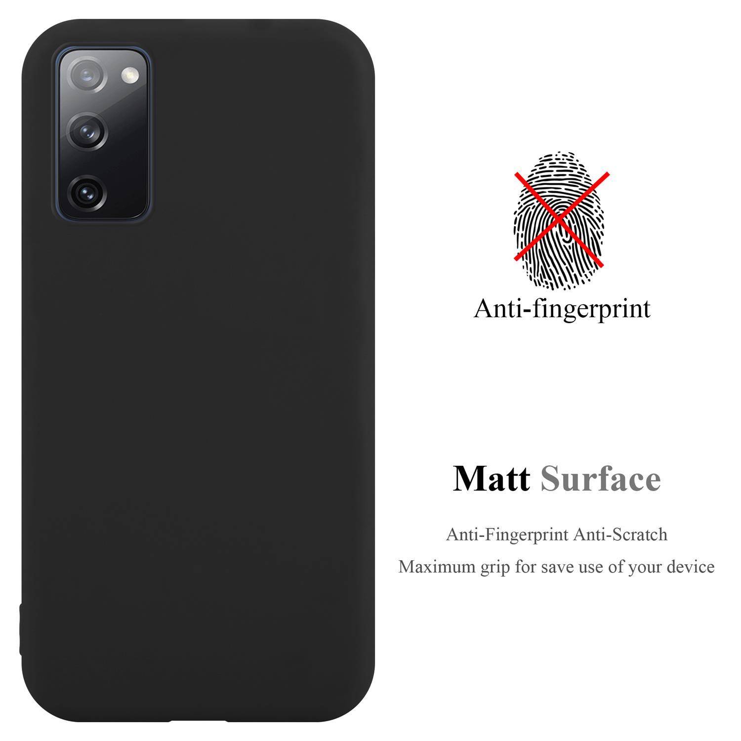 Cadorabo Hülle für Samsung Galaxy S20 FE Schutzhülle in Schwarz Handyhülle TPU Silikon Etui Case Cover-2